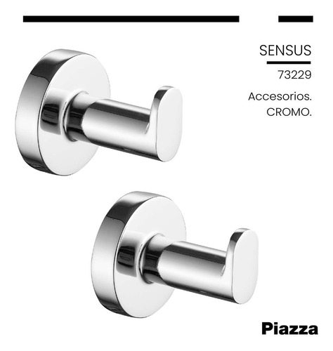 Imagen 4 de 6 de Accesorios Baño Kit Juego Piazza Sensus 6 Piezas Acero Inox