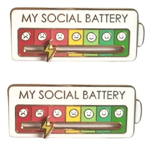 Pin De Batería Social Con Frase My Social Battery, Pin De
