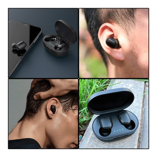 Fone De Ouvido A6s True Wireless Headset Bluetooth 5.0 Cor Preto
