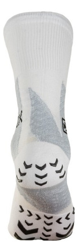 Medias Sox Antideslizante Compresión Deportivas Premium Blanco Logo S 35-37