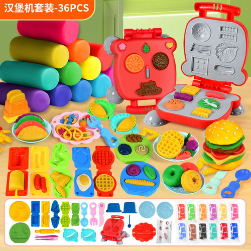 36pcs Set De Plastilina Niños Juguete Creativo Máquina Pan