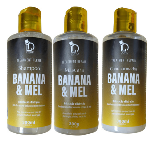 Kit Lord 3x300ml Shampoo Máscara Condicionador Variações