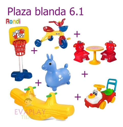 Plaza Blanda 6.1 Saltarin+pata Pata +aro Basquet