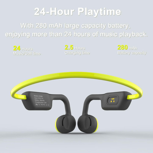 Rr Sports Audífonos Abiertos, Bluetooth 5.2 Audífonos De