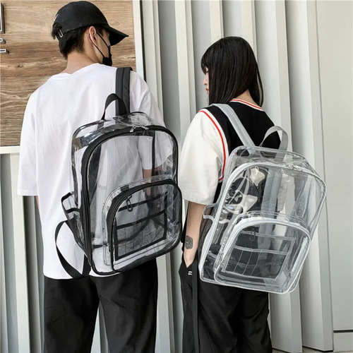 Paquete De 3 Mochilas Escolares Impermeables - Incluye Mochila Transparente, Lonchera Y Estuche, Unisex Y Cómoda Para La Escuela Y Viaje