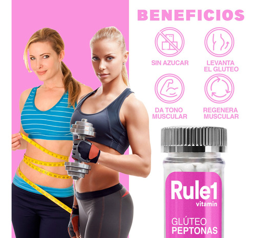 Gluteo Peptonas Rule 1 + Creatina Monohidratada Titan 1kg Sin Sabor - Mango