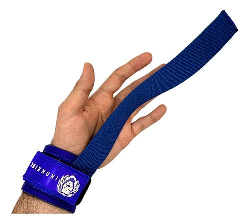 Straps Con Muñequera Y Tira De Levantamiento Para Gym Azul