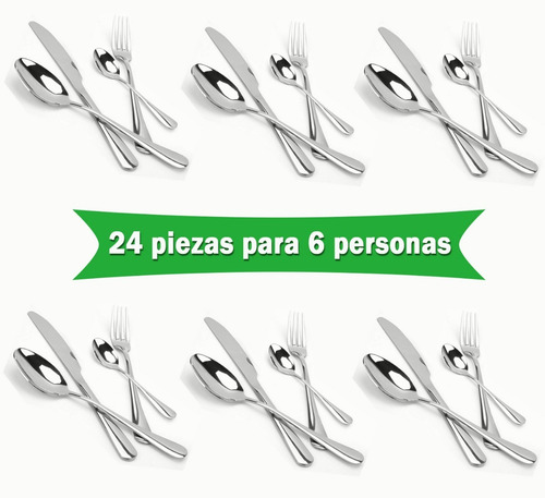 Imagen 5 de 10 de Portátil Juego De Cubiertos 24 Piezas Acero Inoxidable