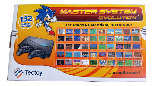 Master System Evolution 132 Jogos Cib Completíssimo Preto
