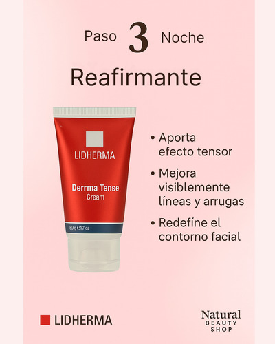 Lidherma Combo Antiage +50 Hidratante+reafirmante+higiene Todo Tipo De Piel Día/noche