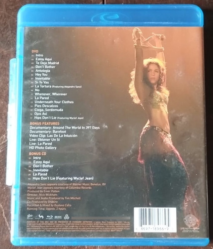 Bluray Shakira Oral Fixation Tour (2007) + Cd (Usado)