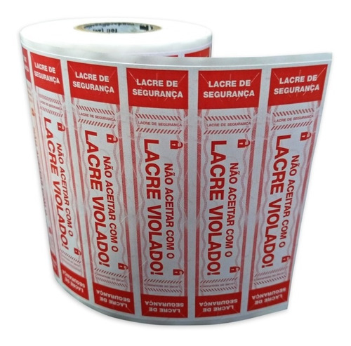 Imagem 5 de 7 de Lacre 95x20mm Ifood Delivery Marmitex Alimentos 12.000u Verm