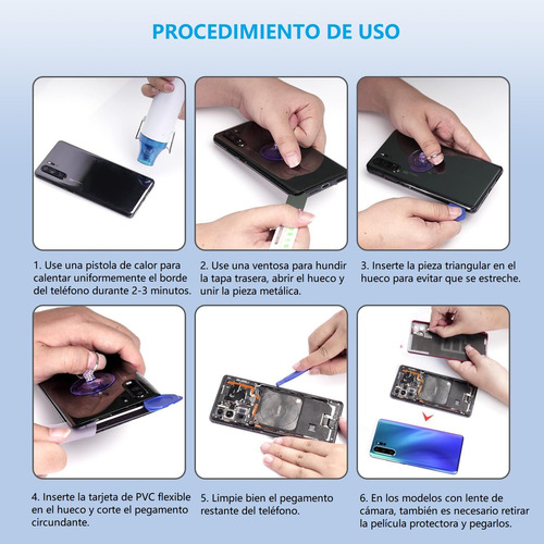 Tapa Trasera Para Samsung Galaxy A54 Con Cristal Cámara Negro