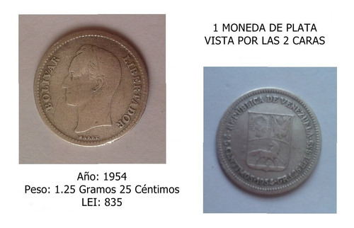 Monedas De Plata Colecion Venezolanas (Usado)