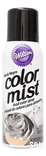 Aerosol Comestible Negro Plateado Dorado Color Mist Wilton®
