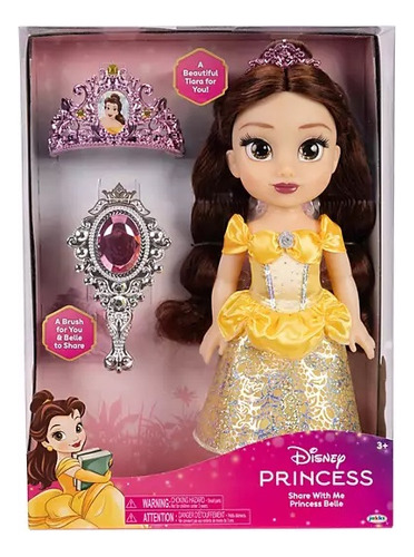 Boneca Princesa Bella Disney Com Acessórios Infantil