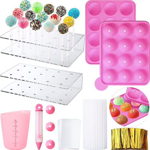 Cake Pop Maker Set, Molde Pop De Pastel De Silicona De 12 Ag