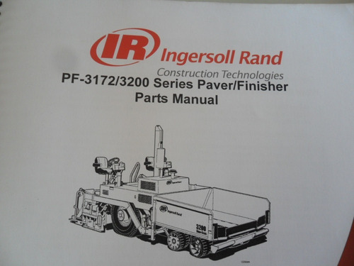 Manual Despiece Ingersoll Rand Pf 3172 3200 Pavimentadora