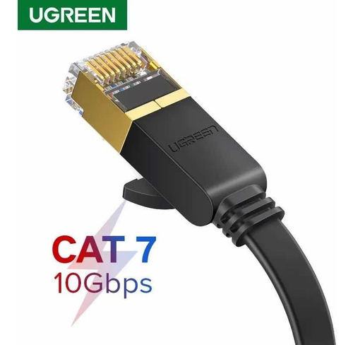 10 Mts. Cat7 10gbps. Cable Red Lan Rj45 Plano/flat. Ugreen.