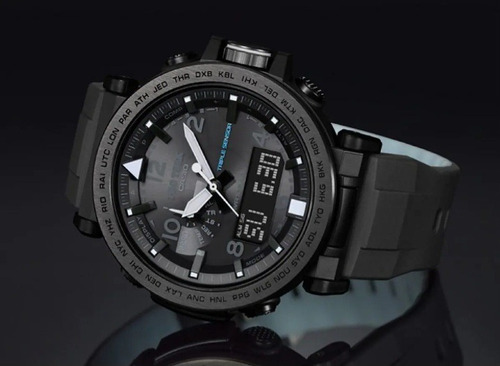 Reloj Casio Pro Tek Prg-650y Negro Silicona Negro Plata Negro