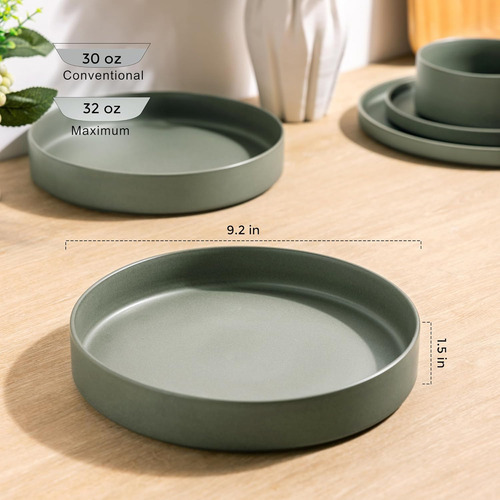 Cuenco De Cerámica Para Pasta 23.5 Cm, Resistente Y Apilable