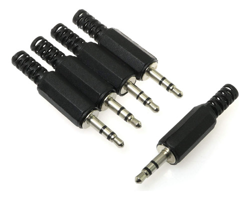 E Conector Masculino Estéreo De 3.5 Mm De 3.5 Mm 5 Pcs 3 Pol