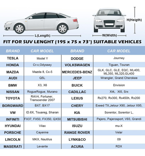 6 Capas Suv Carrete De Automóvil Impermeable Todo El Clima,