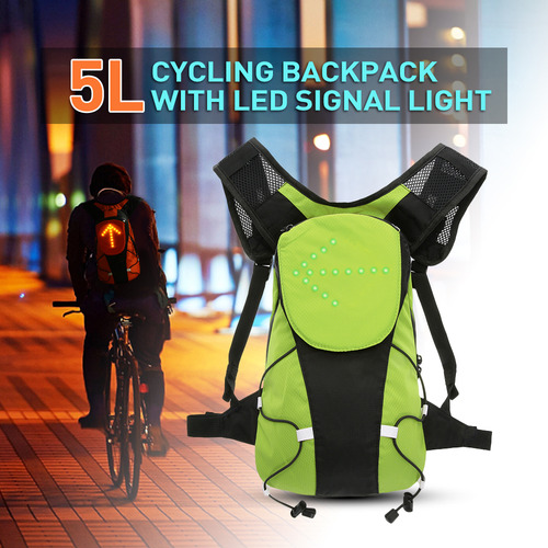 Mochila De Señal Led: Recargable Por Usb, Reflectante, 5 Lit