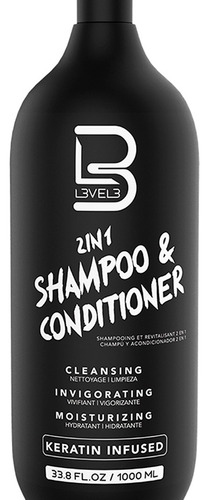 Level 3 Shampoo Y Acondicionador 2 En 1 Keratina Pelo 1000ml