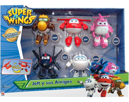Super Wings Set De 6 Personajes