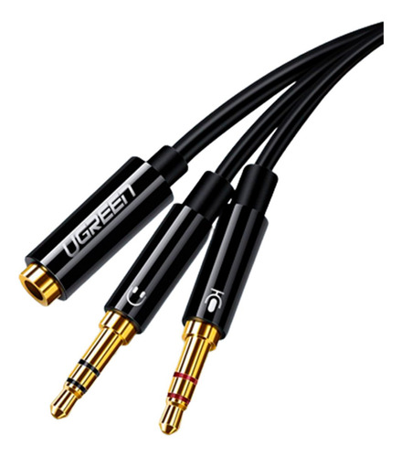 Cable Audio Ugreen Jack 3.5mm Hembra A 2x 3.5mm Macho Abs
