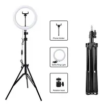 Comprar Aro De Luz Led 26cm 3luces + Dos Tripodes 2,10mtrs Y 20cm.