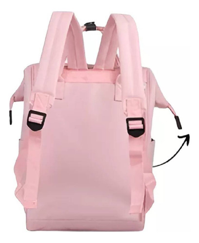 Mochila Everlast Boca De Pez Cordura Poliester Color Beige Diseño De La Tela Lisa