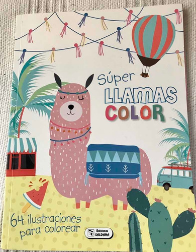 Libros Súper Pinta Unicornios Y Llamas Con 12 Lápices Simbal