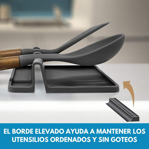 Soporte Utensilios Cocina Silicona Resistente Antigoteo
