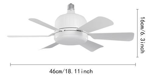 Luz De Ventilador De Enchufe E27 Con Remoto, 3 Color