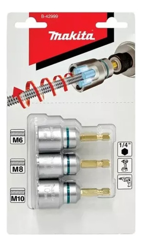 Set Sujeta Coloca Varilla Roscada Makita B-42999 6a10mm Mkb