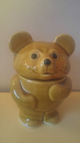 Contenedor Vintage Bear Honey Pot Ornament R Moss Kitsch 70s