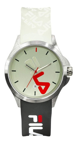 Reloj Fila Unisex Negro Casual Mindblower Lifestyle 38129212 Color de la correa Blanco 1