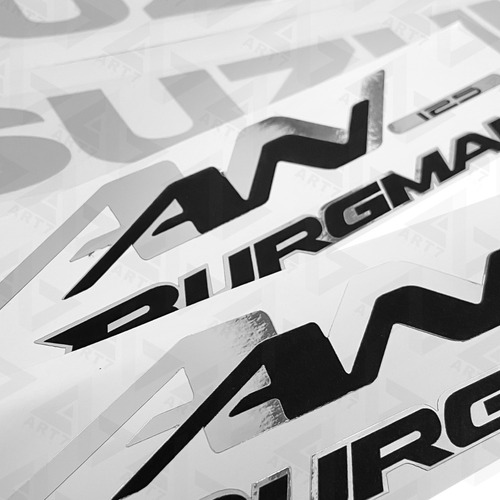 Kit adhesivo Suzuki Burgman An 125 Cinza Emblema Resinado 3D