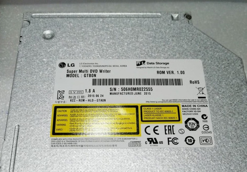 Imagem 4 de 5 de Gravador Dvd E Cd Interno Sata Para Notebook Marca LG - Novo