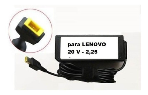 Puntotecno - Cargador Para Lenovo20v-2,25a Punta Rectangular