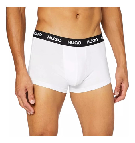 Bóxer Hugo Cotton Stretch Negro Blanco 3 Pack Original