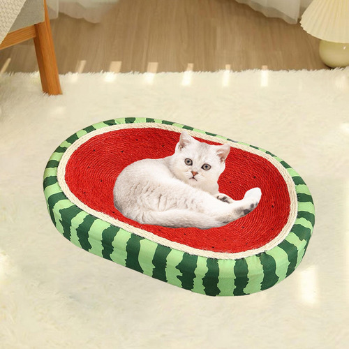 Cama Rascadora Para Gatos, Ovalada, Cuenco Rascador Sandía