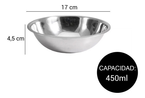 Set X 4 Bowls Ensaladeras Acero Inoxidable Nouvelle Cuisine