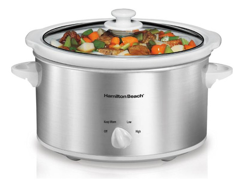 Olla De Cocción Lento Hamilton Beach Acero Inox 33140g Color Gris