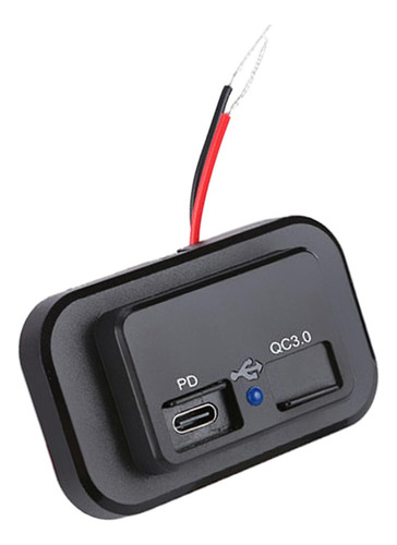 Enchufe De Cargador Rápido Para Coche Pd C Qc3.0 Puerto Usb