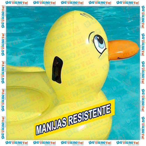 Imagen 6 de 10 de Pato Flotador Inflable Infantil Bestway 135x91 Pileta 41102