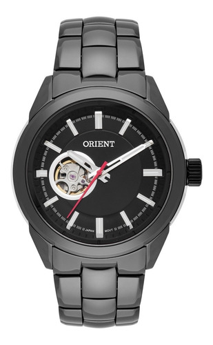 Relógio Orient Masculino Automático Nh3kk001 Esqueleto Ceram Cor da correia Grafite Cor do bisel Grafite Cor do fundo Preto