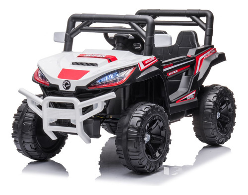 Carro Elétrico Bug Utv 12v Infantil Controle Led Som Branco